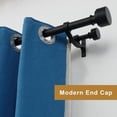 thumbnail image 2 of Matte Black Double Curtain Rods, Decorative Double Drapery Rod with Modern End Cap, Heavy Duty Telescoping Double Rod, 2 of 4