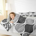 thumbnail image 4 of jejeloiu Waves Striped Lines Bedding Comforter Set,Boho Gemoetric Pattern Twin Comforter Sets,Gray Mermaid Print Bedding Set For Adults,Super Cozy Room Decor Reversible,2-Piece, 4 of 8