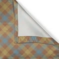 thumbnail image 4 of Ambesonne Brown Plaid Valance Pack of 2, Squares Overlapping, 54"X12", Blue Grey Pale Caramel, 4 of 5