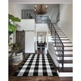 thumbnail image 2 of Sanmadrola Buffalo Plaid Outdoor Rug 4'x 6', Cotton Hand-Woven Checkered Door Mat, Reversible Foldable Washable Outdoor Rug Stripe for Layered Door Mats Porch/Front Door, 2 of 7