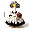 thumbnail image 3 of AZXY Halloween Porch Goose Outfit, 23 Inch Goose Clothes with Black Lace Bonnet & Red Rose, Goose Costume for Cement Plastic Lawn Goose Statue, Spooky Holiday Outdoor Yard Lawn Garden Decor, 3 of 7