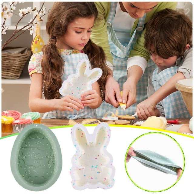 Xihbxyly Molde para Pasteles de Pascua, Antiadherente, Apto para Uso Alimentario, Reutilizable, Multifuncional para Pasteles y Postres, Fácil de Limpiar, Ideal para Repostería Festiva, Tamaño 20,5 X
