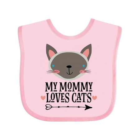 

Inktastic My Mommy Loves Cats Gift Baby Boy or Baby Girl Bib