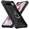 thumbnail image 2 of Nalacover Rugged Case for Google Pixel 8 with Rotated Ring Holder Kickstand Magnetic Car Mount Case, Heavy Duty Hybrid PC + TPU Military Grade Shockproof Non-Slip Cover, Black, 2 of 9