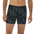 thumbnail image 2 of Men'S Boxer Briefs, Lavender Flowers Blue Green Soft And Breathable Mens Underwear Boxer Briefs With Widen Waist, 2 of 2