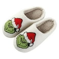 thumbnail image 1 of Grinch Slippers Cotton Slippers Warm Home Cute Soft Plush House Slippers Grinch Christmas Decorations, Size:39, 1 of 8