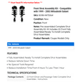 thumbnail image 2 of Front Strut Assembly Kit - Compatible with 1999 - 2003 Mitsubishi Galant 2000 2001 2002, 2 of 2