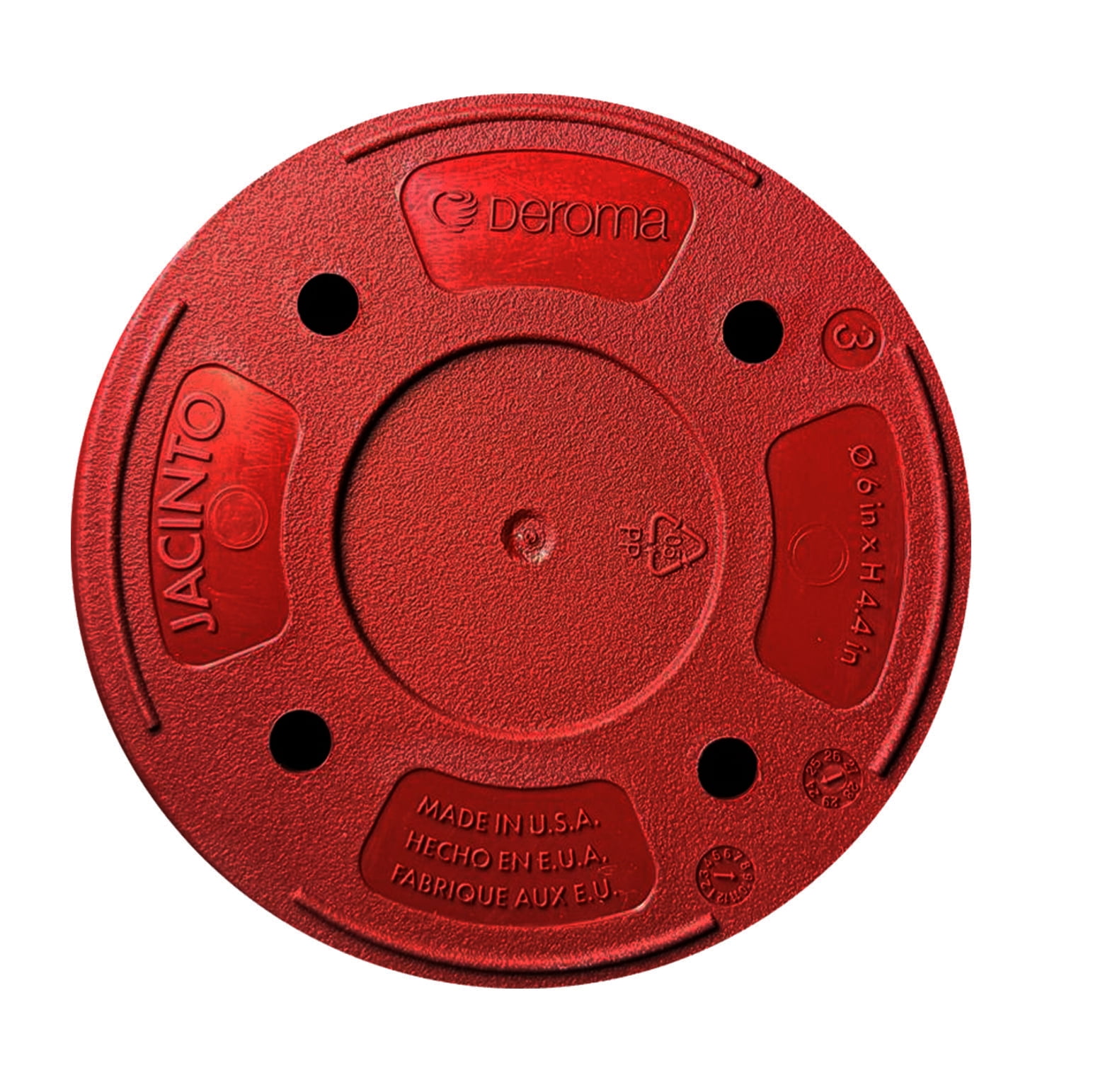Jacinto Recycled Plastic Planter, 8 inch Opening Diameter, Red Color