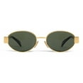 thumbnail image 4 of Celine CL40235U 4S235 Triomphe Oval Metal Gold Frame Green Lens Sunglasses, 4 of 5