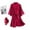 Red, variant on TIMIFIS Women's Silk Robes Lace Robes Bride Bridesmaid Party Satin Bathrobe V Neck Sleepwear Loungewear Dressing Gowns with 3/4 Sleeve - Spring/Summer