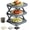 Gray, variant on Multi-Layer Dish & Prep Tray Storage Rack,Foldable Vertical Plate Racks for Cabinet, Vegetable Plate Display Rack Organizer Dish, Making Cooking Highly Efficient
