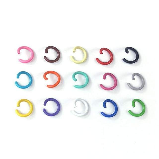 100 Uds. Anillos de salto abiertos de colores caramelo 1,2x10mm anillos divididos accesorios de joyería DIY para gargantilla collares fabricación de pulseras colores mezclados