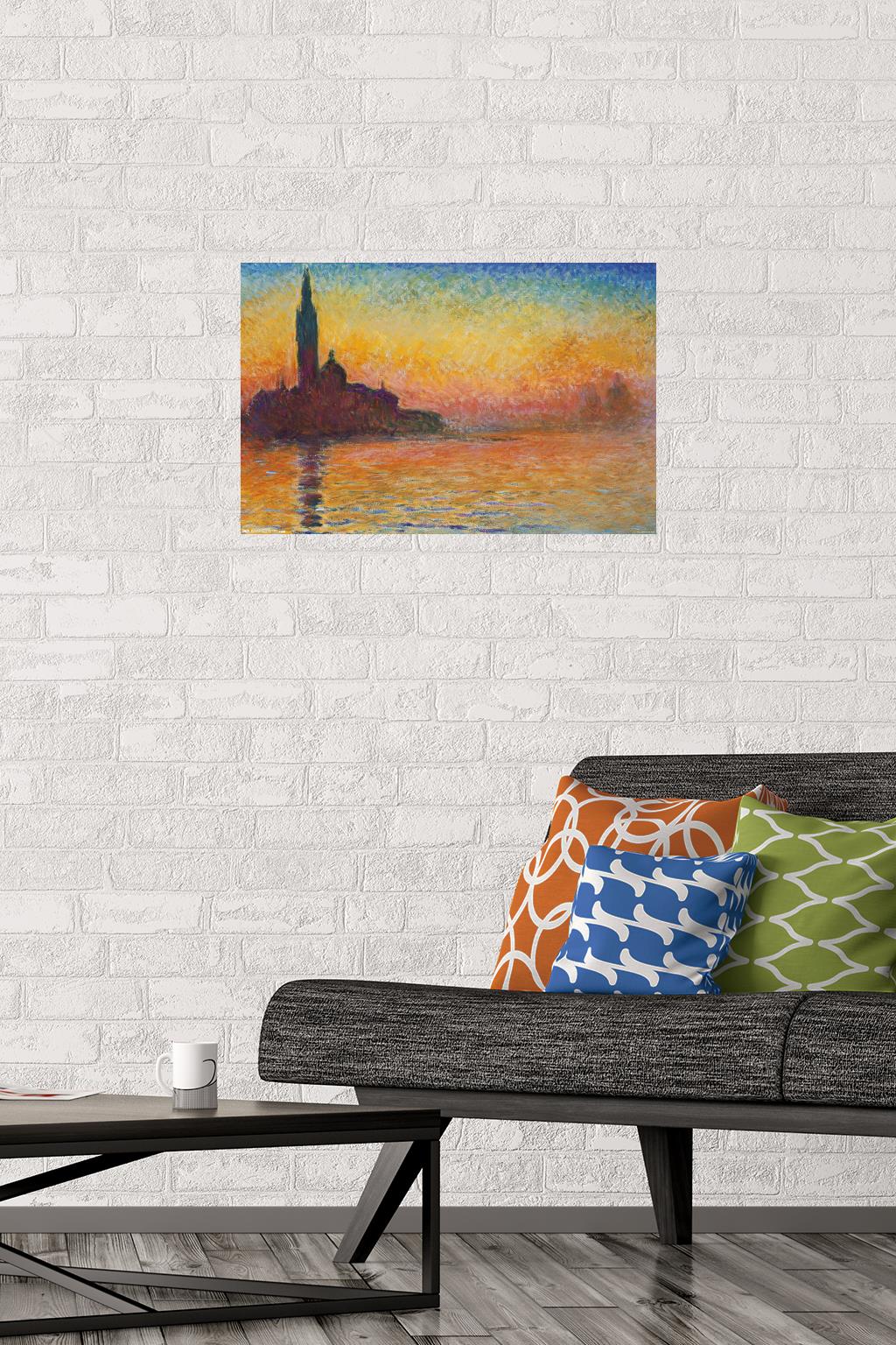 San Giorgio Maggiore At Dusk by Caude Monet Wall Poster, 14.725" x 22.375"