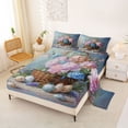 thumbnail image 2 of Erosebridal Spring Flower Floral Kid Full Size Sheets, Easter Eggs Bed Sheets, Blue, 4-Piece, 2 of 5