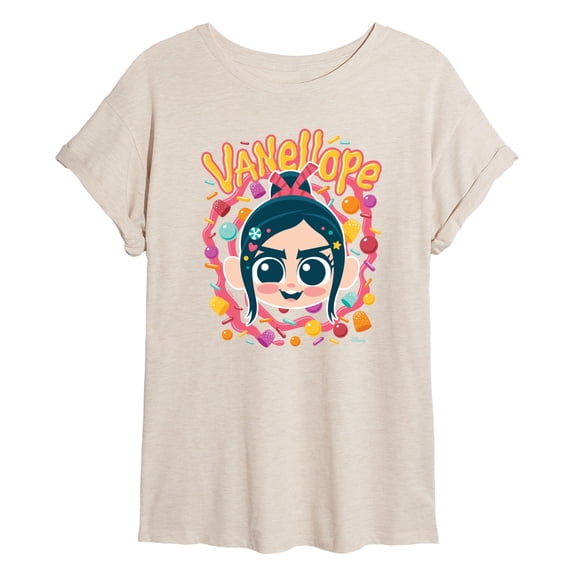 Disney Wreck It Ralph - Vanellope & Candy - Women's Oversized T-Shirt