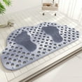 thumbnail image 3 of Home Bathroom AntiSlip Mats with Foot Shapeds Leaky Hole Bathtubs Mats Suction Cup PVC Floor Foot Mats, 3 of 18