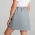 thumbnail image 5 of QTBIUQ Girls Cargo Skirt Elastic Waist A-Line Short Skirt with Pockets Casual Summer Skirt, 5 of 9