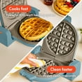thumbnail image 6 of bella Flip-n-Store Belgian Waffle Maker with EverGood™ Ceramic Nonstick Coating, Power Indicator Light & Cool-Touch Handle, Surf, 6 of 13