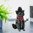 thumbnail image 6 of Raccoon Figurine Funny Lifelike Decorative Wild Animal Statue Ornament For Desk Bookshelf Mantelpiece, Realistic Molded Textures And Painted, Sturdy Construction, 6 of 9