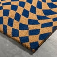 thumbnail image 6 of TOWN & COUNTRY TERRA Emmett Groovy Checkerboard Outdoor Door Mat, Natural Coir, Heavyweight, Non-Slip Entryway Mat, Blue, 18"x30", 6 of 6