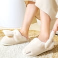 thumbnail image 4 of Luxalzxs House Slippers for Couple, Men/Women Cute Rabbit Warm Plush Slippers Comfortable Indoor Outdoor Anti Slip Home Thick Sole Winter Soft Warm Animal Slippers, 4 of 5