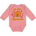 thumbnail image 3 of Inktastic My First Thanksgiving with Cute Turkey Boys or Girls Long Sleeve Baby Bodysuit, 3 of 5