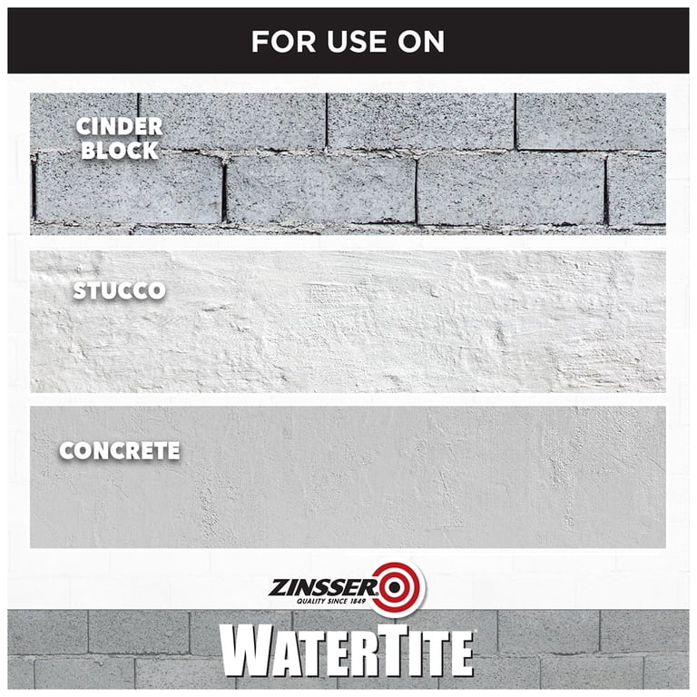 Zinsser WaterTite Matte General Purpose Waterproofing Paint, 1 Gallon photo 6