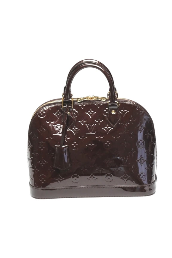 Pre-Owned LOUIS VUITTON Handbag Vernis Alma PM Monogram M91611 Wine Red LV (Good)