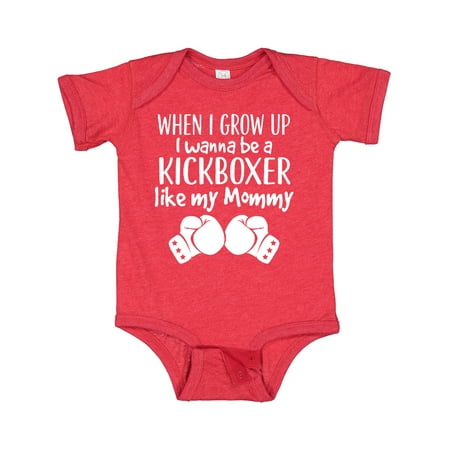 

Inktastic Kickboxing Future Kickboxer Like Mommy Gift Baby Boy or Baby Girl Bodysuit