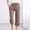 Brown, variant on Casual Capris for Women Cotton Linen Wide Leg Blue Capris Summer High Waisted Pants with Pockets Trousers Pants for Women S