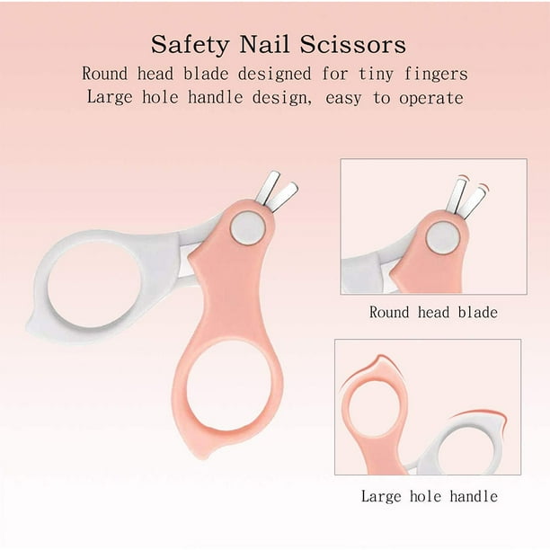 Baby Nail Kit Baby Nail Care Set 4 in 1 Including Baby Nail Clippers Nail Scissor Nail File and Tweezers Baby Manicure Kit for Newborns Infants