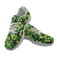 thumbnail image 2 of COEQINE Women Tennis Shoes Fashion Green Girls Sneakers Work Shoes Lightweight Mens Athletic Sneakers Footwear for St. Patrick's Day Travel Outdoor, Cute Green Clover, 2 of 7