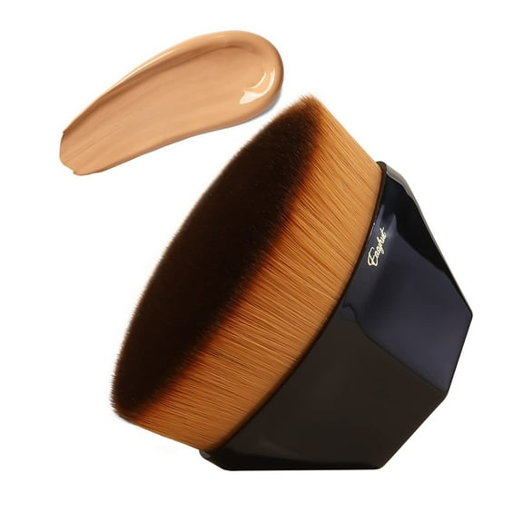 Foundation Makeup Brush Diamond-shaped Kabuki Brush with Storage Case, (Black)