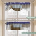 thumbnail image 5 of Purple Brown Tie Up Valance Curtains for Windows, Kitchen Curtains Window Treatments, Blue White Paint Mottled Painting Texture Short Window Shades Valances for Bedroom Bathroom Cafe 42"x12", 5 of 8
