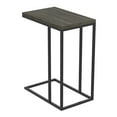 thumbnail image 2 of Bebelelo Table d'Appoint en Forme de C 20" avec Plateau Gris Foncé et Base en Métal Noir, 2 of 5