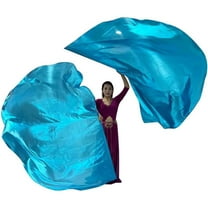 Rectangle Worship Flags 2 Sets 75 x 55 Inches with Scalable Rod,Rectangular Silk Like Praise Church Flags Metallic Praise Dance Flags for Worship Dance Ministry