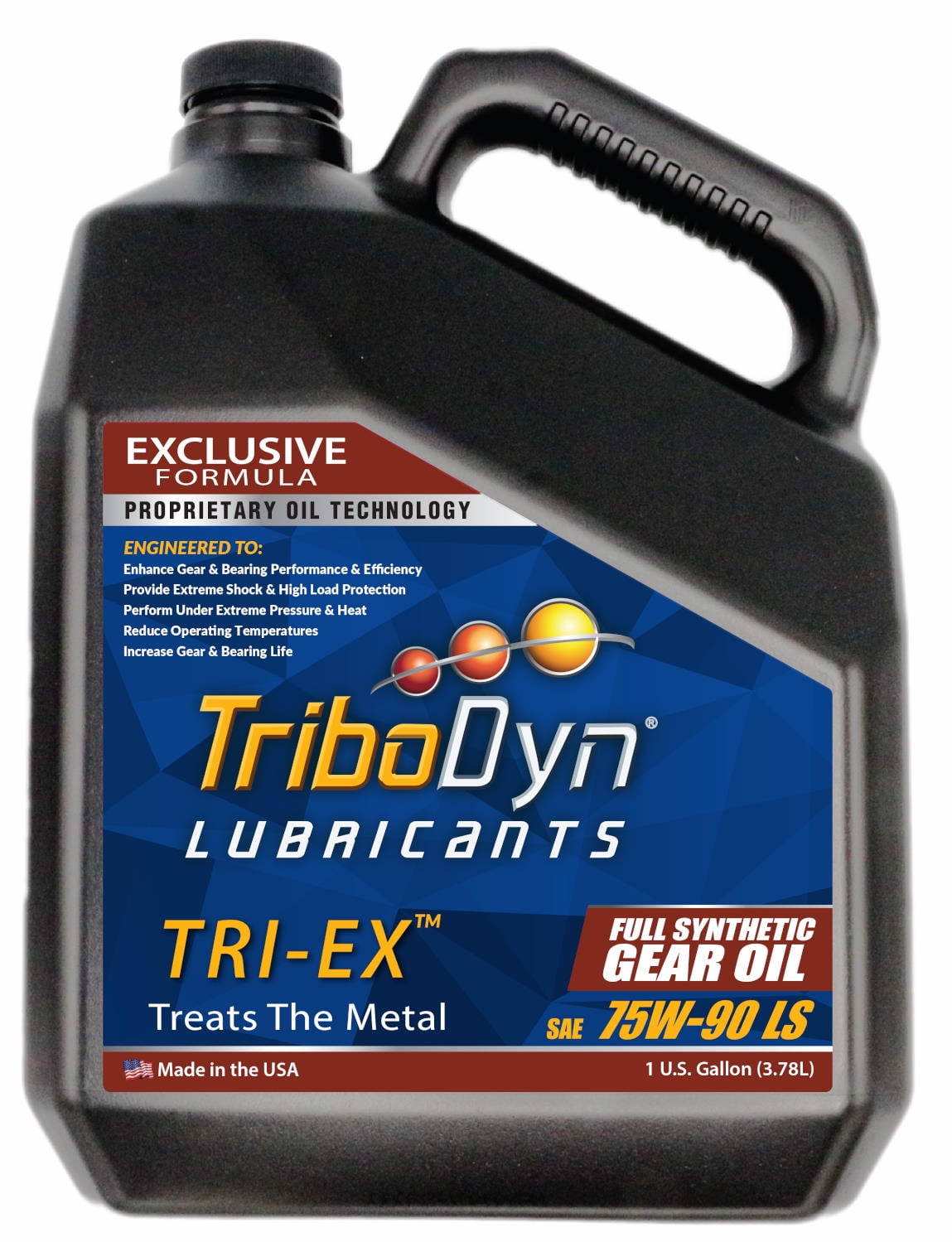 TriboDyn Synthetic 75W90 Gear Oil with Limited Slip Differential Additive Gallon Bottle