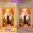 thumbnail image 2 of Happy Thanksgiving Scottish Terrier Give Thanks Fall Beanie Scarf Welcome Acrylic Plaque with Wood Photo Frame Box Scottie Dog Lover Gifts Light Box - 00020, 2 of 5