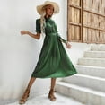thumbnail image 5 of Sngxgn Women Summer Bodycon Backless Maxi V Neck Dress(Green,L), 5 of 9