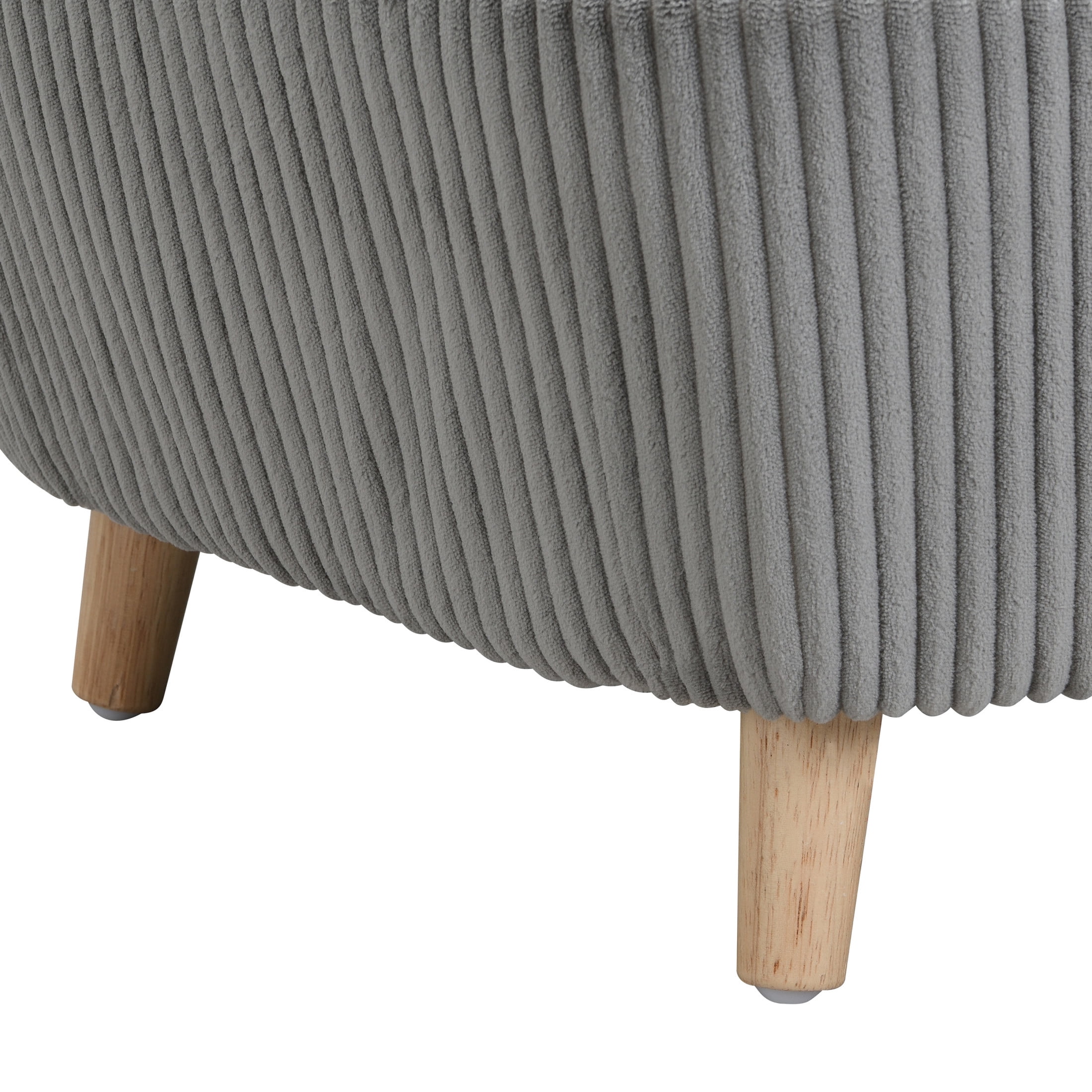 Christopher Knight Home Small Dog Bed with Corduroy Cushion & Solid Wood Legs, 30" x 22", Grey