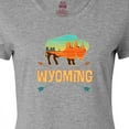 thumbnail image 4 of Inktastic Wyoming Vacation Buffalo Silhouette Women's T-Shirt, 4 of 5