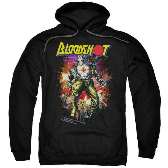 Bloodshot Vintage Bloodshot Adult Pullover Hoodie Sweatshirt Black