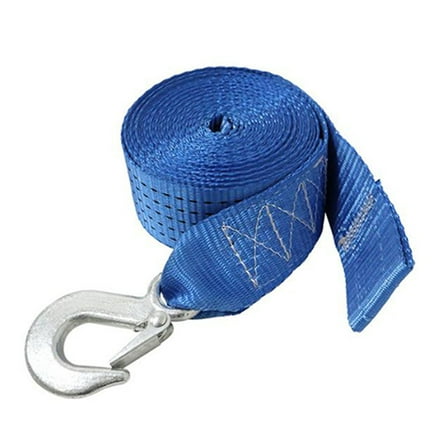 BIBABLYKE 19.7/26.2/32.8ft Trailer Winch Strap with Safety Hook for Towing Vehicles Boats and Jet Ski Replacement Heavy Duty Strap