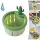 thumbnail image 1 of Moqsnm - Colador de fregadero de cocina con forma de cactus, cesta de descarga automática, multifuncional, para uso doméstico, cesta de drenaje para fregadero de cactus, filtro de red, cesta, 1 of 6
