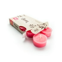 Stargazer Lily Tealight Candles - 6 Pink Premium Scented Tea Lights - Shortie's Candle Company