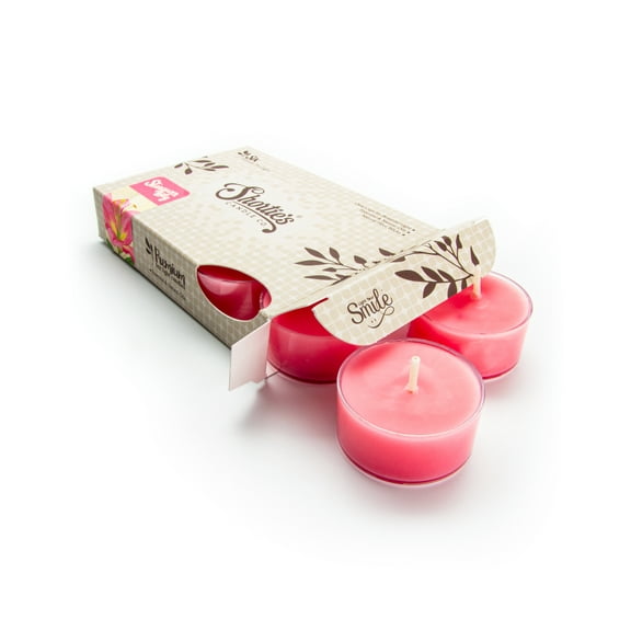 Stargazer Lily Tealight Candles - 6 Pink Premium Scented Tea Lights - Shortie's Candle Company