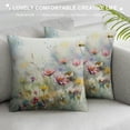 thumbnail image 3 of PHYHOO Spring Summer Floral Throw Pillow Covers  Colorful Wildflower Outdoor Pillows Cover Watercolor Flowers Rustic Farmhouse Linen Decorative Cushion Case for Couch Bed Decor, 3 of 5