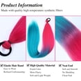 thumbnail image 4 of Pink Blue Hair Extension Ponytail for Braids Synthetic Braid Ponytail Extensions with Elastic Tie Fashion Festival Rave Braids in Hair Extension for Girls (Pack of 2), 4 of 14