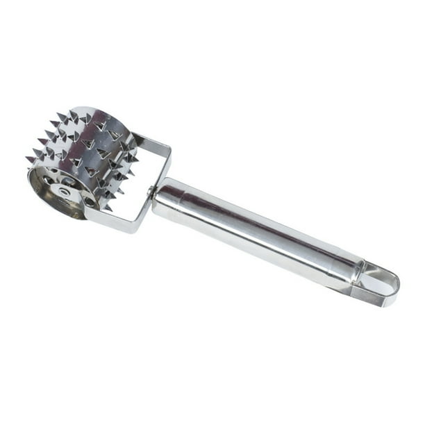 Yhmxh Utensilios de cocina Ablandador de carne de acero inoxidable, rodillo para ablandar pizzas, aguja para carne, perforador para bistec, pollo, cerdo y res. Muebles para cocina