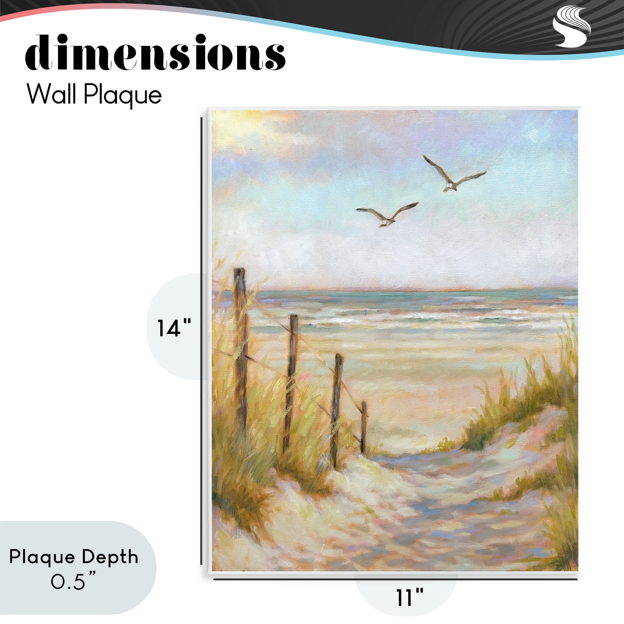 Stupell Industries Tranquility Beach Coastal Path Wall Plaque Art, design by Linda Sperruzzi
